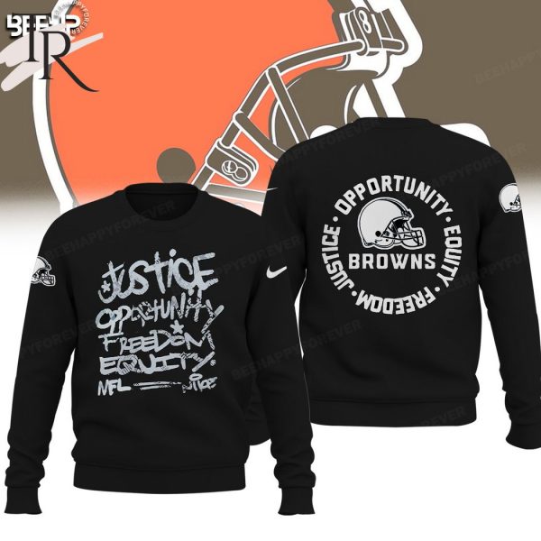 NFL Cleveland Browns Justice Opportunity Equity Freedom Hoodie