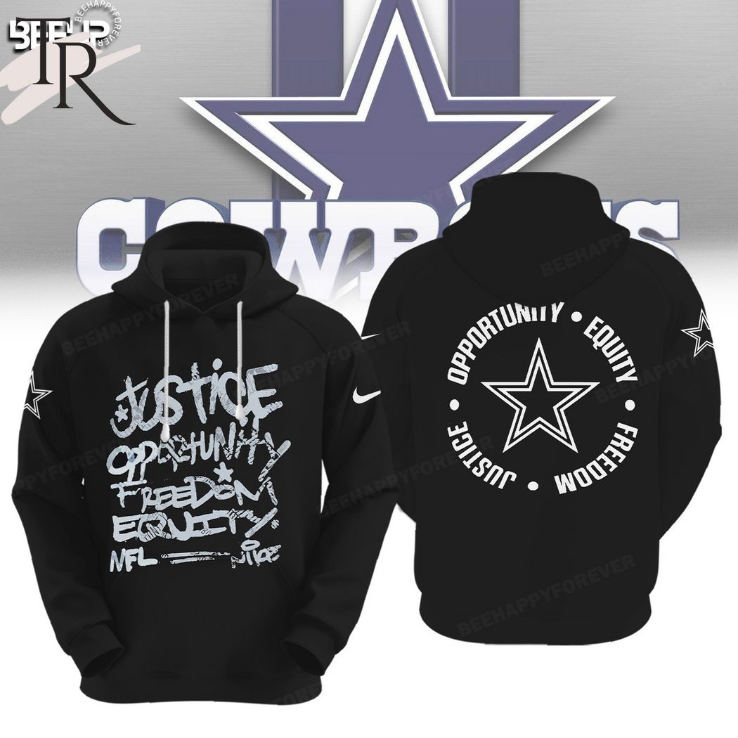 Stand for Justice, Opportunity, Equality, and Freedom with Dallas Cowboys  Hooded Sweatshirt, by Lexuanh