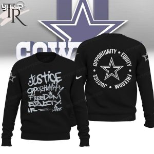 NFL Dallas Cowboys Justice Opportunity Equity Freedom Hoodie - Torunstyle