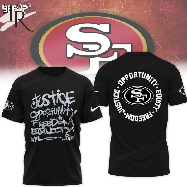 NFL San Francisco 49ers  Justice Opportunity Equity Freedom Hoodie