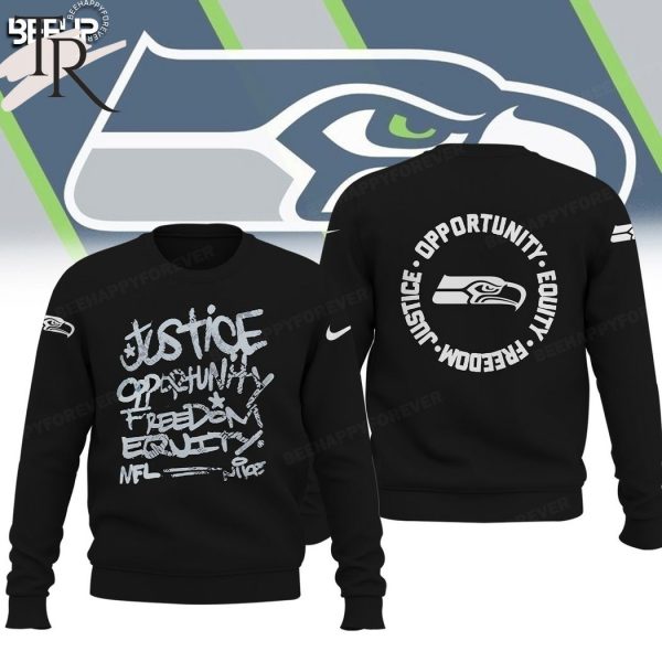 NFL Seattle Seahawks Justice Opportunity Equity Freedom Hoodie