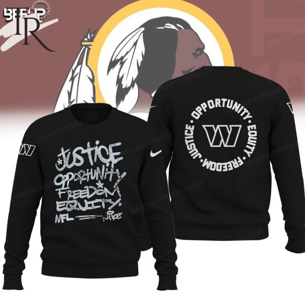 NFL Washington Commanders Justice Opportunity Equity Freedom Hoodie