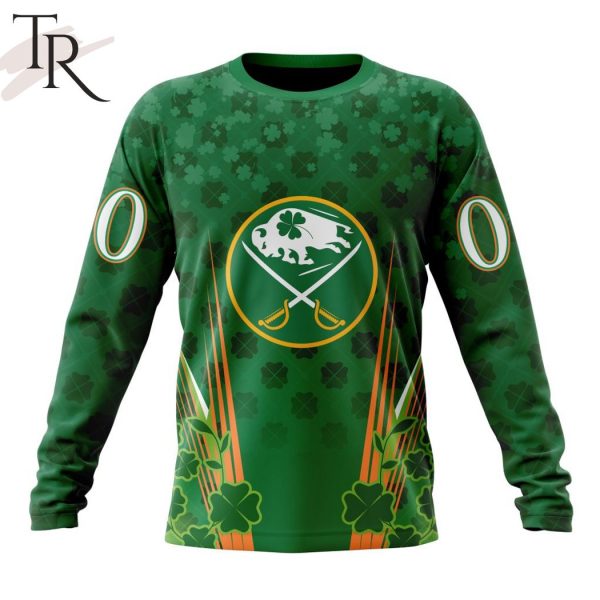 Personalized NHL Buffalo Sabres Full Green Design For St. Patrick’s Day Hoodie