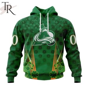 Personalized NHL Colorado Avalanche Full Green Design For St. Patrick’s Day Hoodie