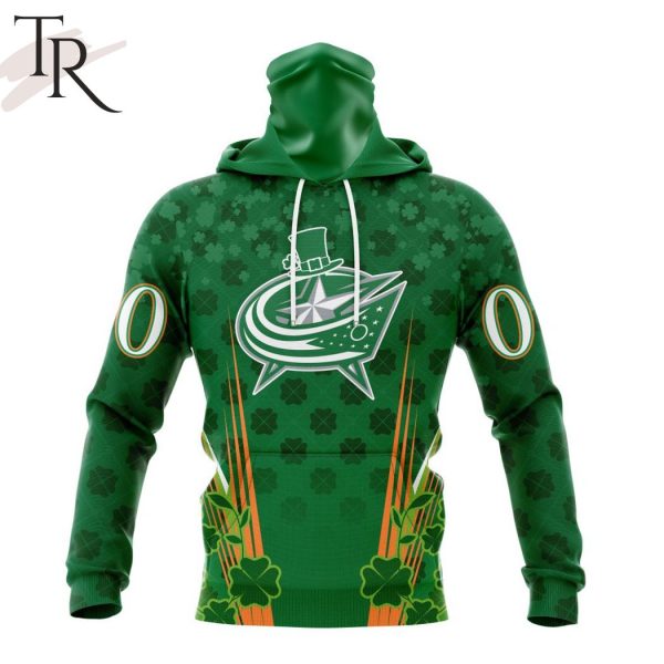 Personalized NHL Columbus Blue Jackets Full Green Design For St. Patrick’s Day Hoodie