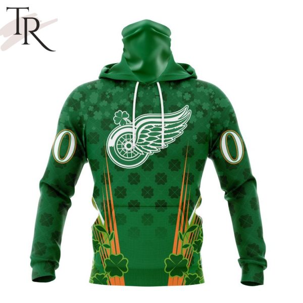 Personalized NHL Detroit Red Wings Full Green Design For St. Patrick’s Day Hoodie