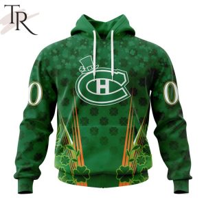 Personalized NHL Montreal Canadiens Full Green Design For St. Patrick’s Day Hoodie