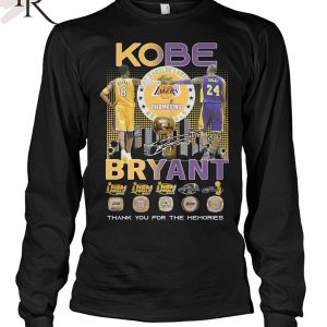 Los Angeles Lakers Champions NBA Finals Kobe Bryant Thank You For The Memories T-Shirt