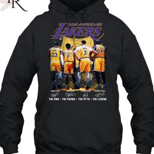 Los Angeles Lakers The King Lebron James, The Mamba Kobe Bryant, The Myth Anthony Davis, The Legend Shaquille O’Neal T-Shirt