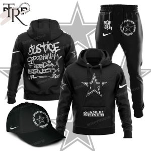 NFL Dallas Cowboys Inspire Change Justice Opportunity Equity Freedom Hoodie, Longpants, Cap