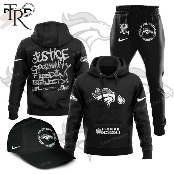 NFL Denver Broncos Inspire Change Justice Opportunity Equity Freedom Hoodie, Longpants, Cap