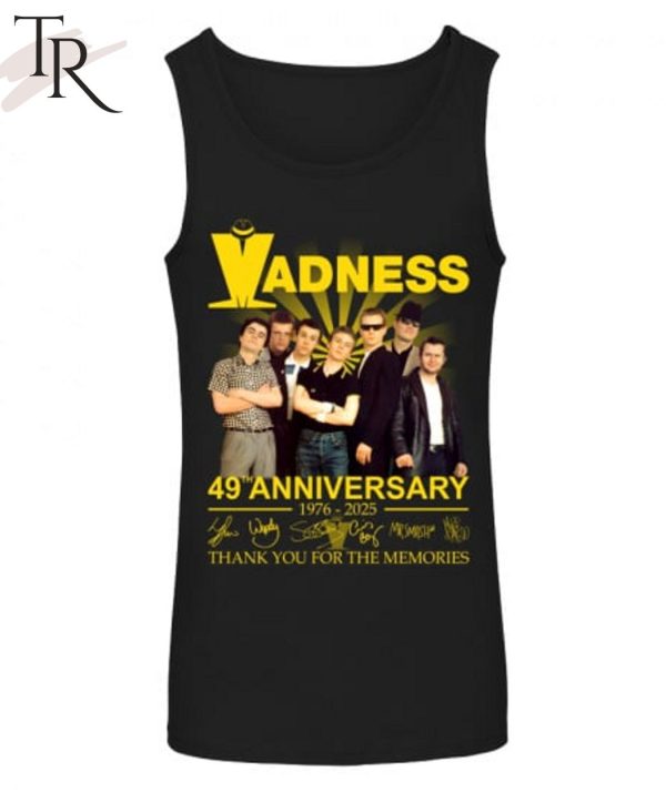 Madness 49th Anniversary 1976 – 2025 Thank You For The Memories T-Shirt