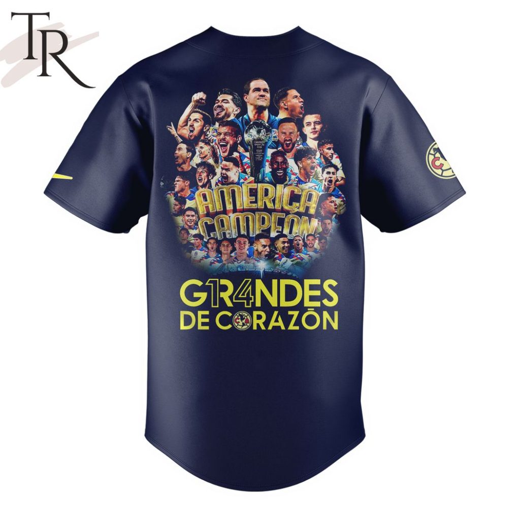 Gr4ndes De Corazon Club America Campeon 2023 Custom Baseball Jersey ...