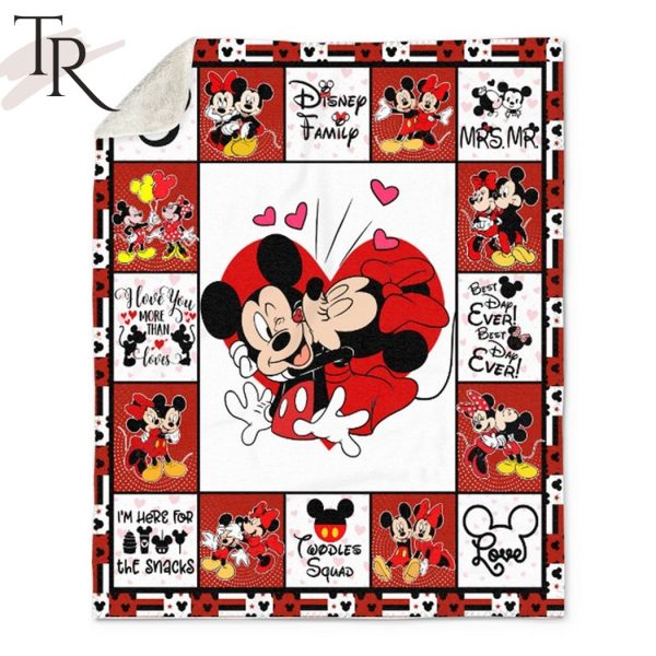 Gift For Girlfriend, Valentine Gift – Mickey and Minnie Fleece Blanket
