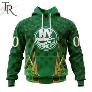 Personalized NHL New York Islanders Full Green Design For St. Patrick’s Day Hoodie