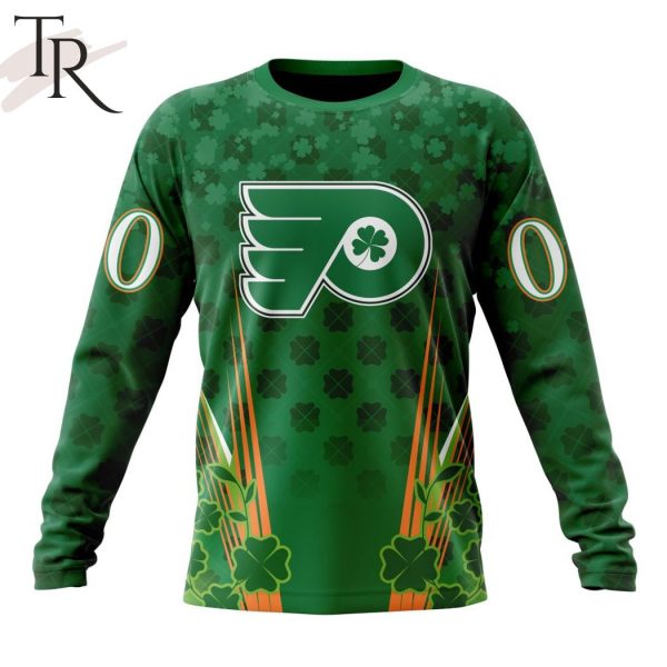 Personalized NHL Philadelphia Flyers Full Green Design For St. Patrick’s Day Hoodie