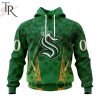 Personalized NHL San Jose Sharks Full Green Design For St. Patrick’s Day Hoodie