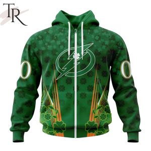 Personalized NHL Tampa Bay Lightning Full Green Design For St. Patrick’s Day Hoodie