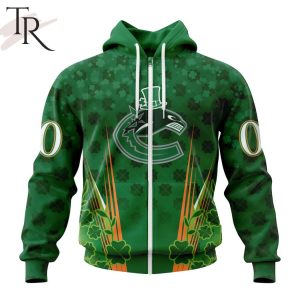 Personalized NHL Vancouver Canucks Full Green Design For St. Patrick’s Day Hoodie