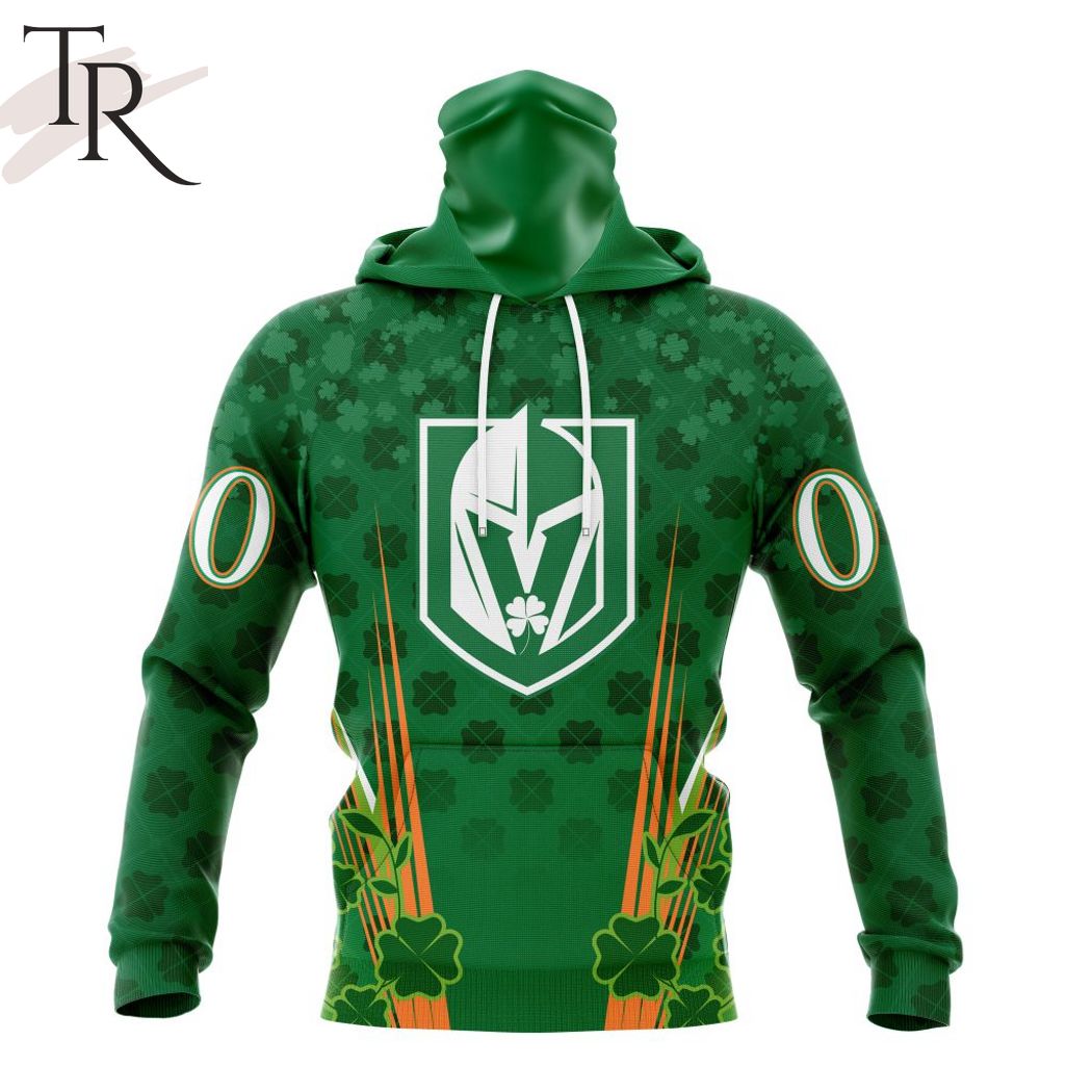Personalized NHL Vegas Golden Knights Full Green Design For St. Patrick's Day Hoodie
