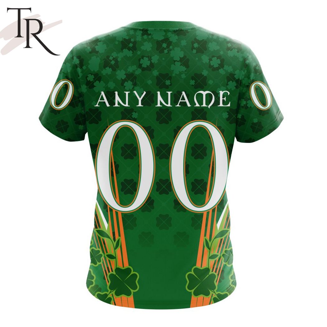 Personalized NHL Vegas Golden Knights Full Green Design For St. Patrick's Day Hoodie