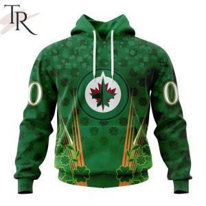 Personalized NHL Winnipeg Jets Full Green Design For St. Patrick’s Day Hoodie