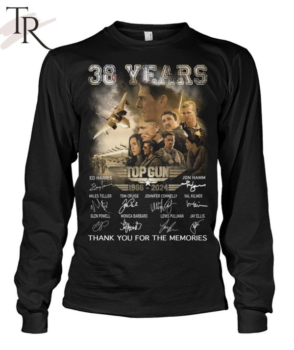 38 Years 1986 – 2024 Top Gun Thank You For The Memories T-Shirt