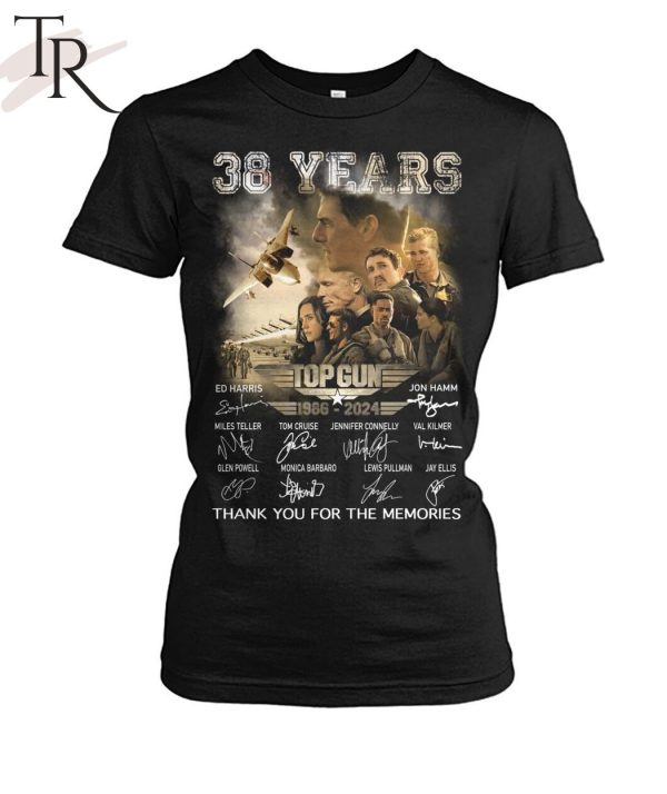 38 Years 1986 – 2024 Top Gun Thank You For The Memories T-Shirt