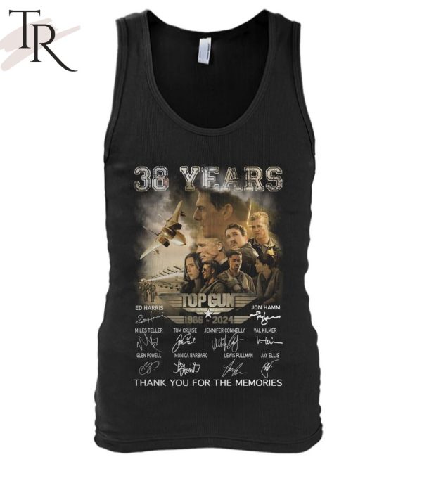 38 Years 1986 – 2024 Top Gun Thank You For The Memories T-Shirt