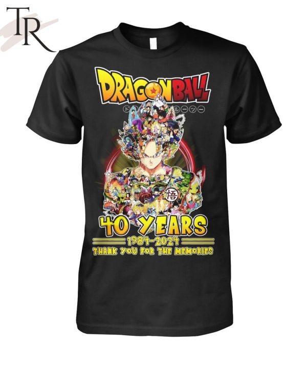 40 Years Of 1984 – 2024 Dragon Ball Thank You For The Memories T-Shirt