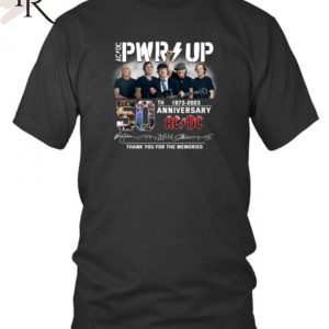 ACDC Pwrup 50th Anniversary 1973 – 2023 Thank You For The Memories T-Shirt