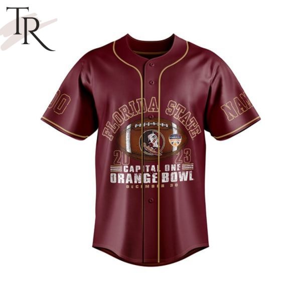 Personalized Florida State 2023 Capital One Orange Bowl December 30 I’ll Bleed Garnet & Gold Until I Die Baseball Jersey