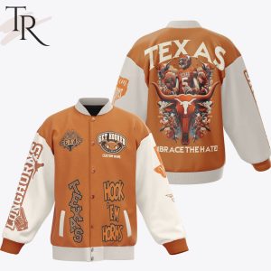 Custom Name Texas Longhorns Embrace The Hate Baseball Jersey