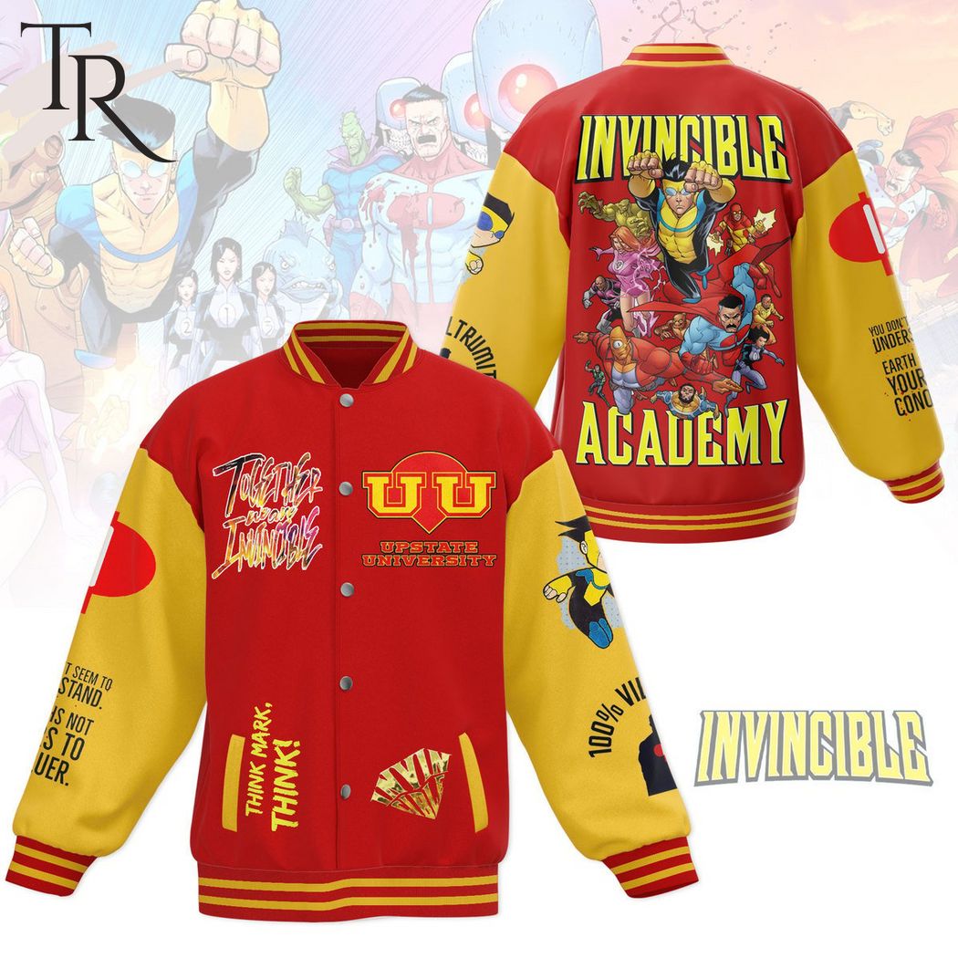 Together We're Invincible Academy Upstate University Baseball Jacket