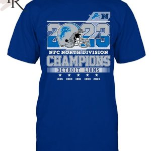 2023 NFC North Division Champions Detroit Lions T-Shirt