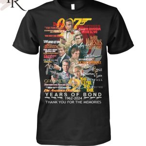 007 Years Of Bond 1962 – 2024 Thank You For The Memories T-Shirt