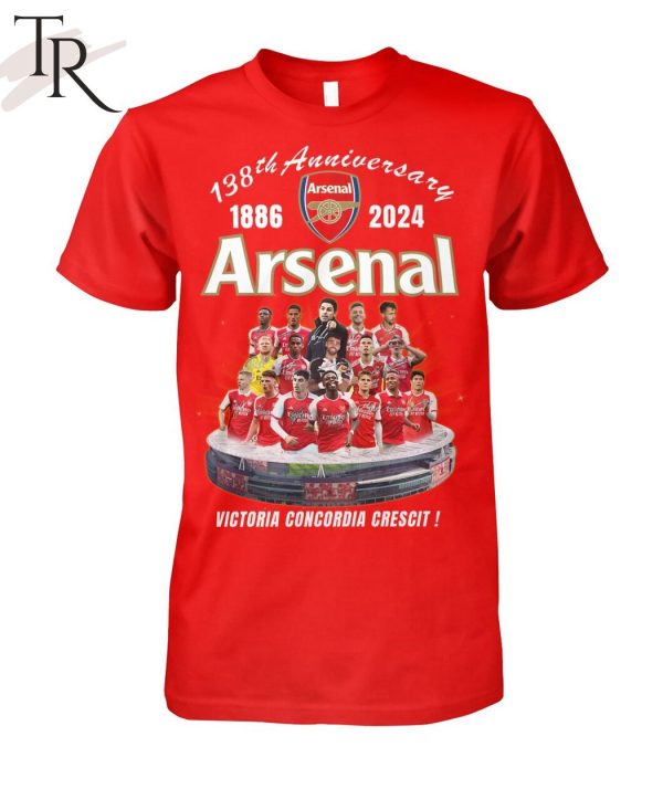 138th Anniversary 1886 – 2024 Arsenal Victoria Concordia Crescit T-Shirt