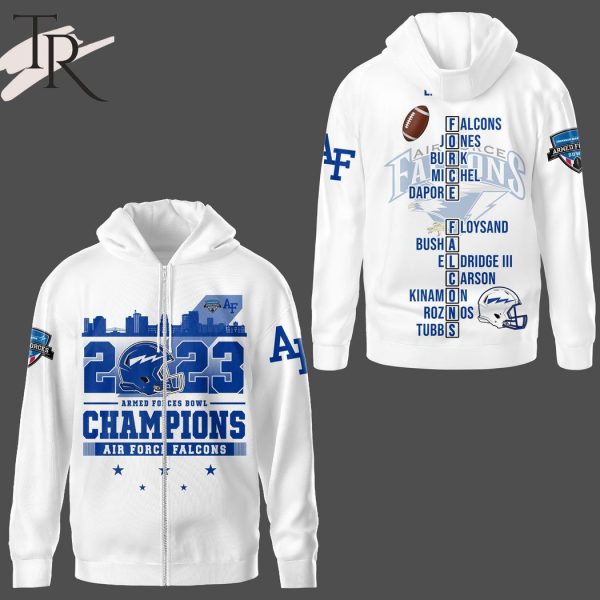 2023 Armed Forces Bowl Champions Air Force Falcons 3D Shirt – White