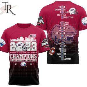 2023 Go Ventures Bowl Champions South Alabama Jaguars 3D Shirt