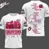 2023 Las Vegas Bowl Champions Northwestern Wildcats 3D Shirt