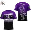 2023 Las Vegas Bowl Champions Northwestern Wildcats 3D Shirt – Purple