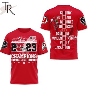 2023 Las Vegas Bowl Champions Utah Utes 3D Shirt – Red