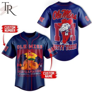 Personalized Ole Miss Chick-Fil-A Peach Bowl Atlanta, Georgia Saturday, December 30th, 2023 Hotty Toddy Baseball Jersey