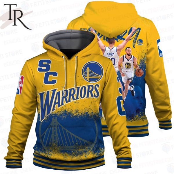 Stephen Curry Warriors National Baseketball Association Blue Yellow 3D Hoodie