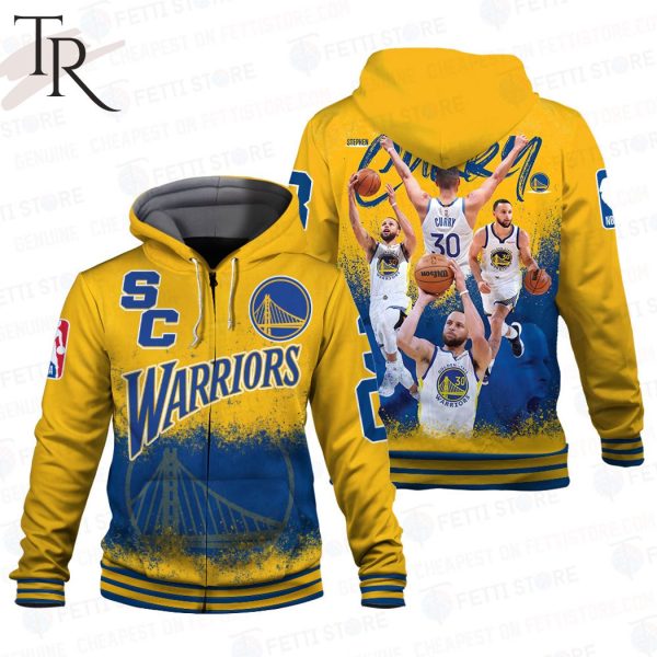 Stephen Curry Warriors National Baseketball Association Blue Yellow 3D Hoodie