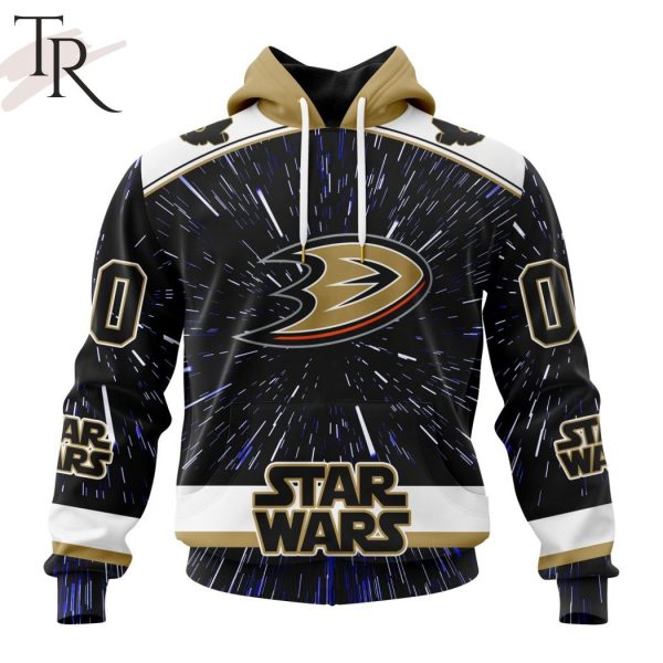 NHL Anaheim Ducks X Star Wars Meteor Shower Design Hoodie