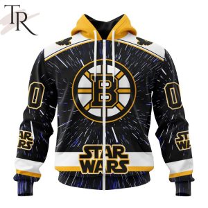 NHL Boston Bruins X Star Wars Meteor Shower Design Hoodie