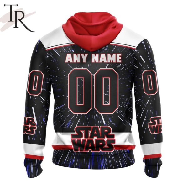 NHL Calgary Flames X Star Wars Meteor Shower Design Hoodie