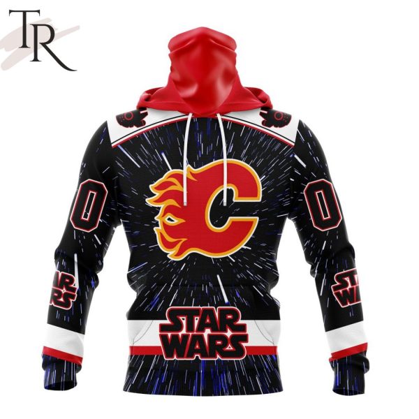 NHL Calgary Flames X Star Wars Meteor Shower Design Hoodie