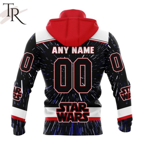 NHL Calgary Flames X Star Wars Meteor Shower Design Hoodie